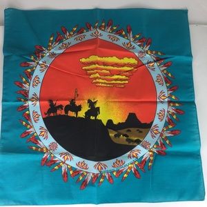 Western Blue Indian Style Casual Romantic Scarf